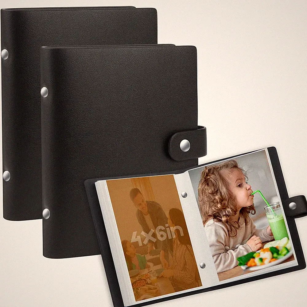 2 Pack Small Photo Albums 4x6 Pictures, Leather Cover Albums, 4x6 Photo Book...