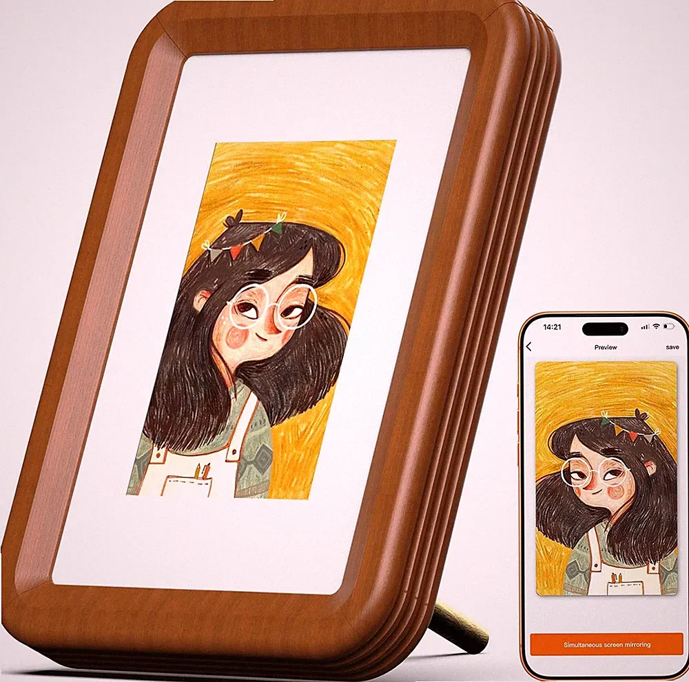 4.26" NFC E-Ink Photo Frame with Bluetooth, Instant Display & App - Gift Ready!