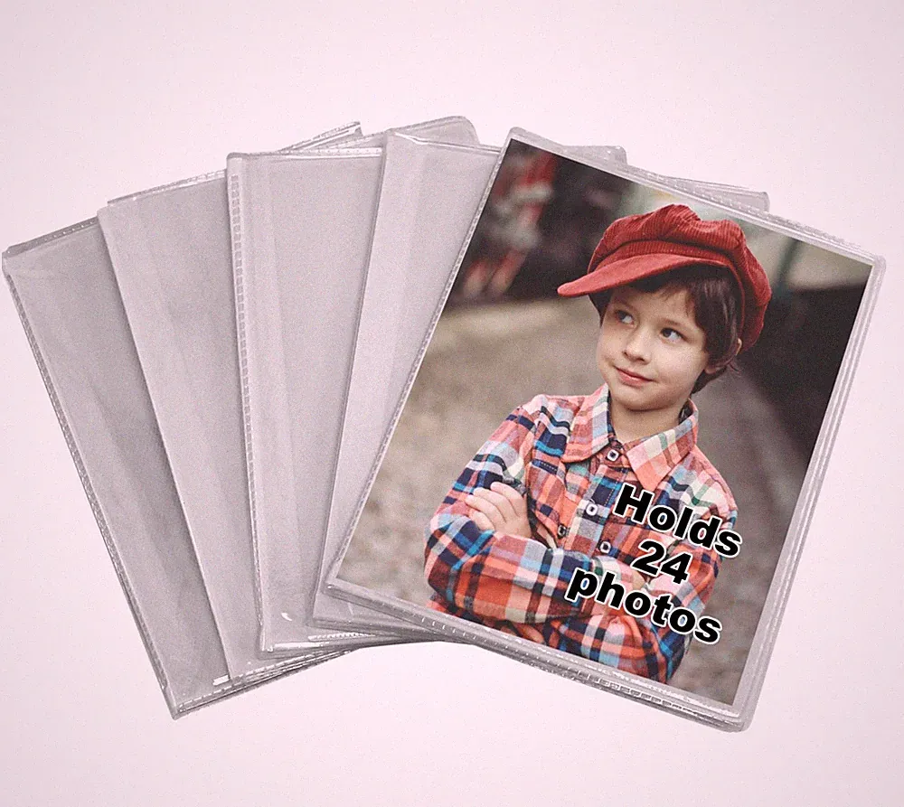 5 Pack, 4x6 Inch, Holds 24-Photos. Photo Albums with Clear Cover to Store and...