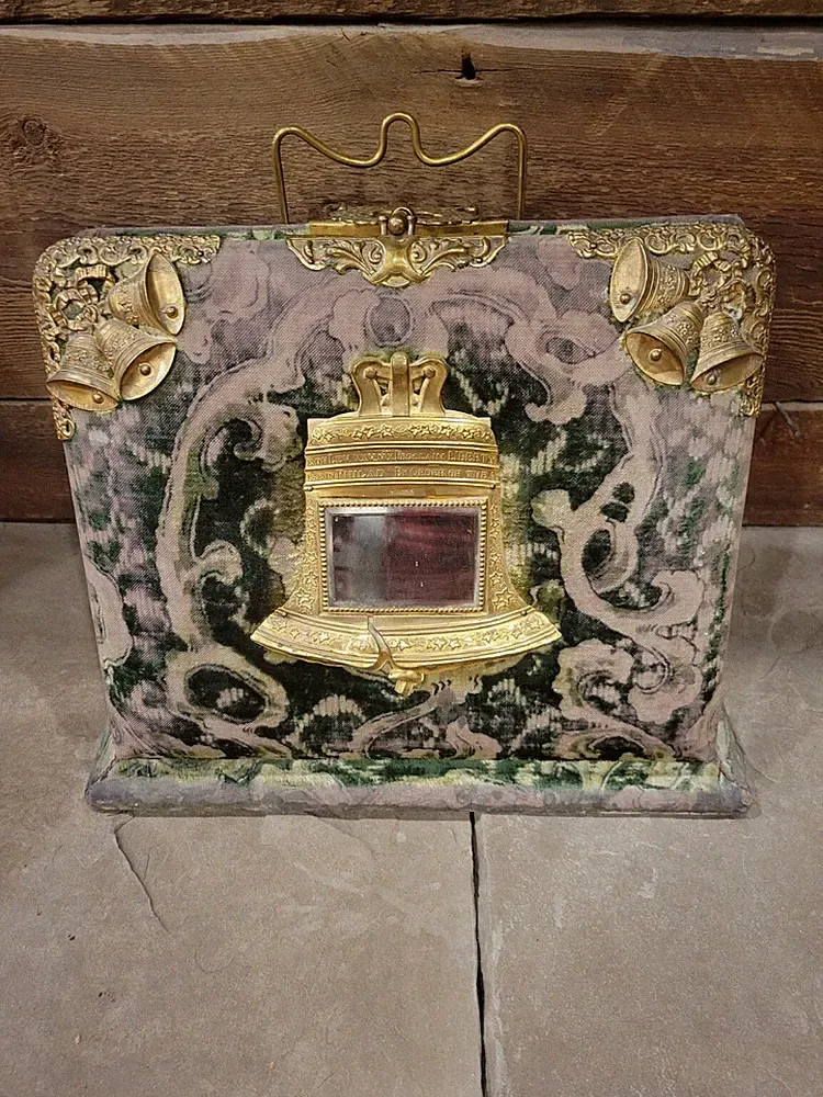 Antique Large Photo Album w/ 57 Photos and Secret space in back for ink