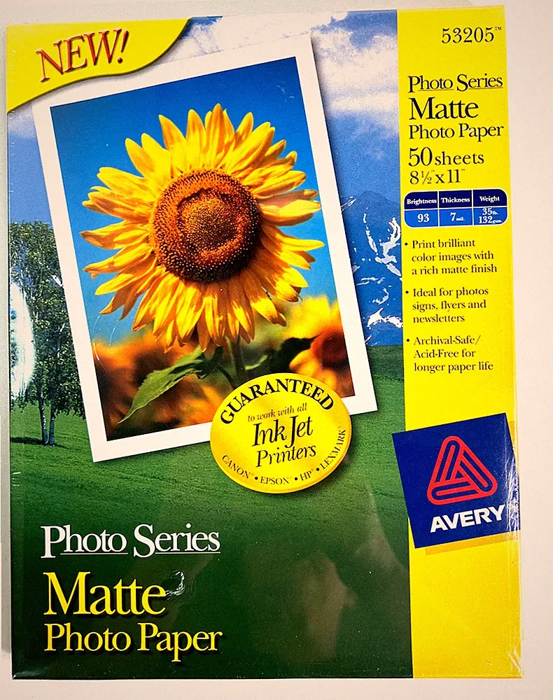 Avery - Matte - Ink Jet - Photo Paper - 8.5" x 11" - 50 sheets - 35#