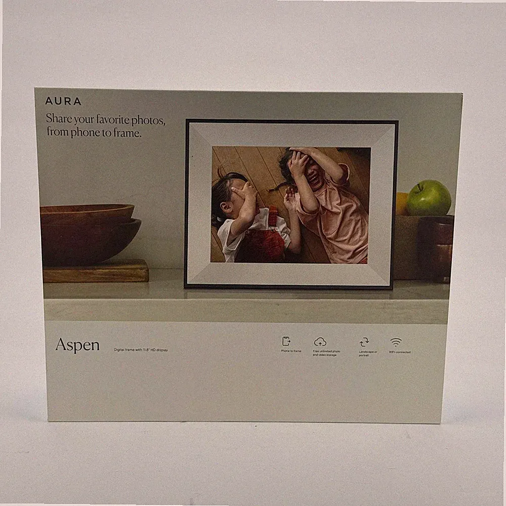 DEFECTIVE -Aura Home 12 HD Wifi Aspen Digital Photo Frame by Aura Matted Ink G2U