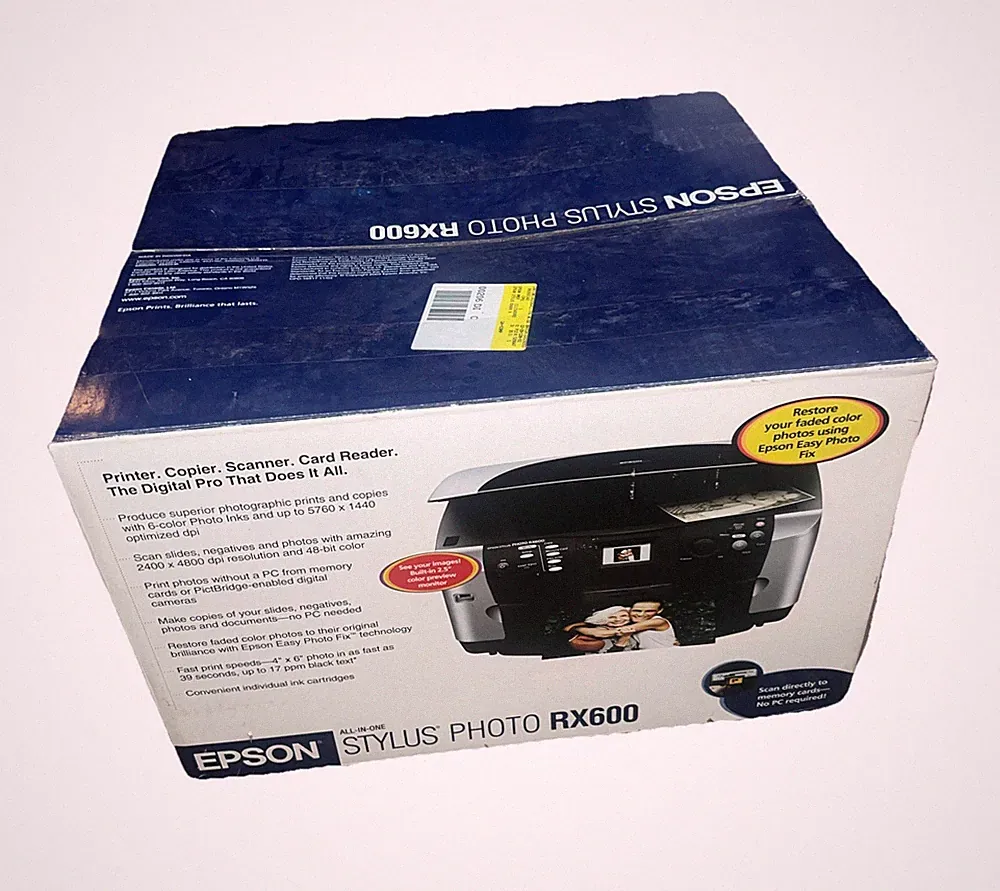 Epson Stylus Photo RX600 All In One Printer Copier Scanner Card Reader - NEW