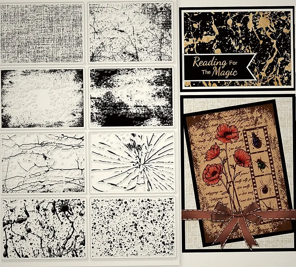 Ink Dot Background Clear Stamps for DIY Scrapbooking Broken Glass Background Sil