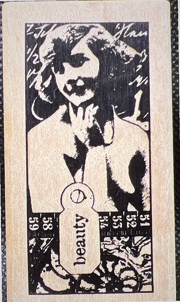 Inkadinkado Vintage Photo Beauty Girl Collage Rubber Stamp Paper Artsy