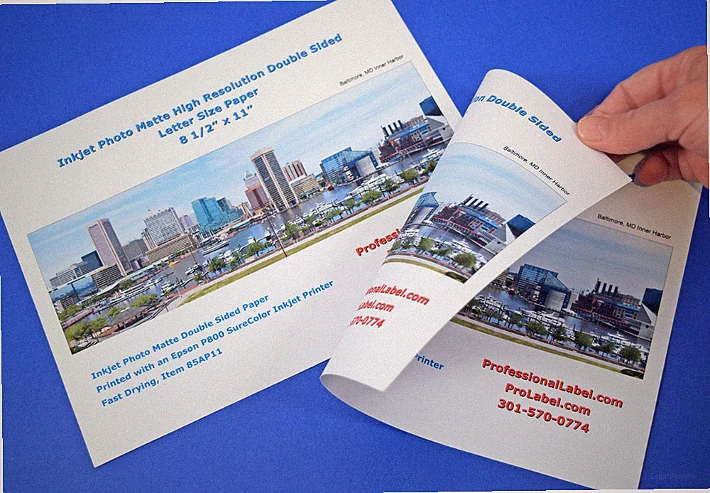 Inkjet Paper 25 Sheets Double Sided Matte Archival Quality 8 1/2 x 11