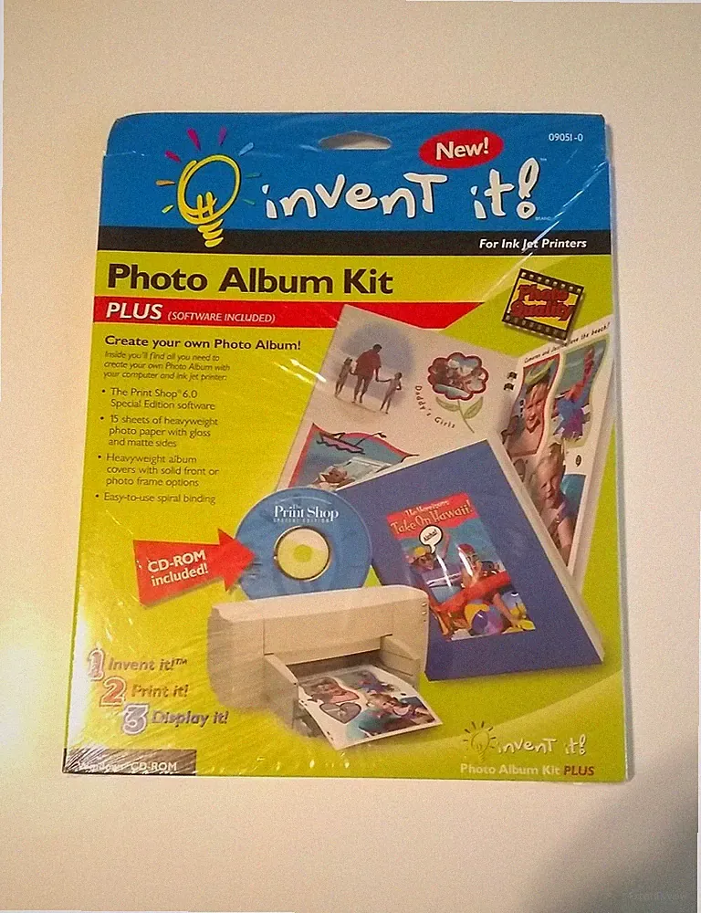 Invent It ! Photo Album Kit For Ink Jet Printers New In Box HP IBM CD Included