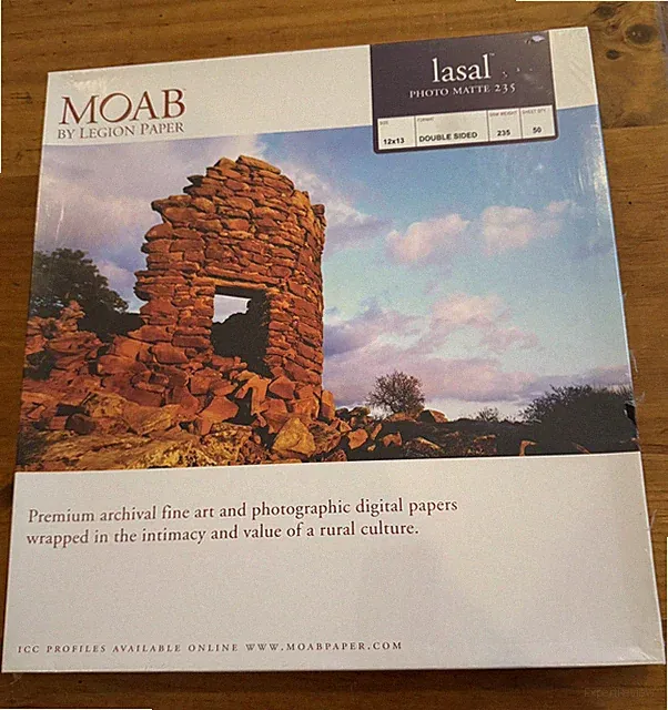 MOAB by Legion Paper Lasal Photo Matte 235 GMS Double Sided 12x13 - 50 Sheets