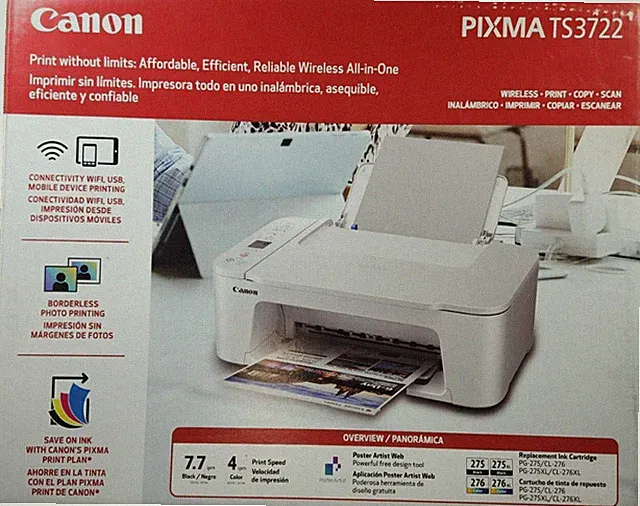 New Canon Wireless All In One Printer-Photo Printing-School-Red BOX
