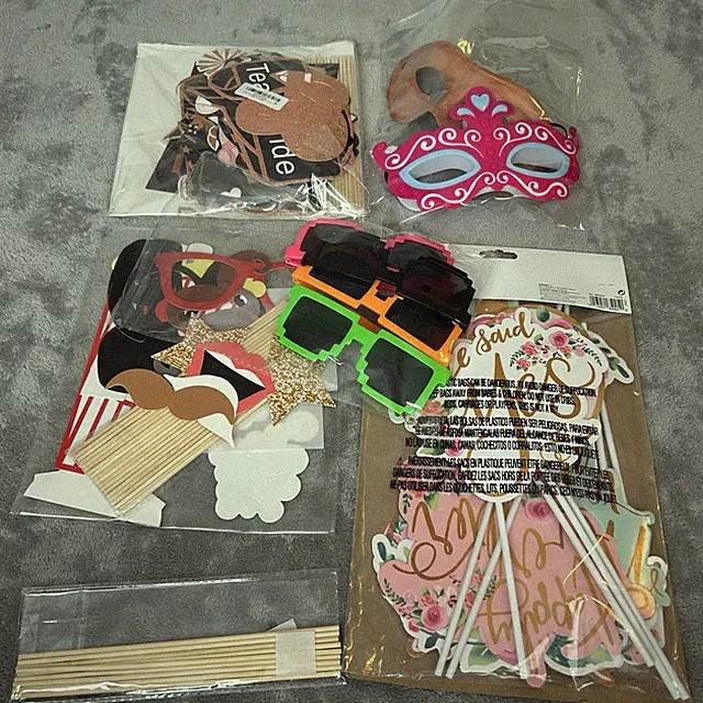 Photo Booth Props Bundle for Birthdays, Weddings, Corporate Events, And Parties