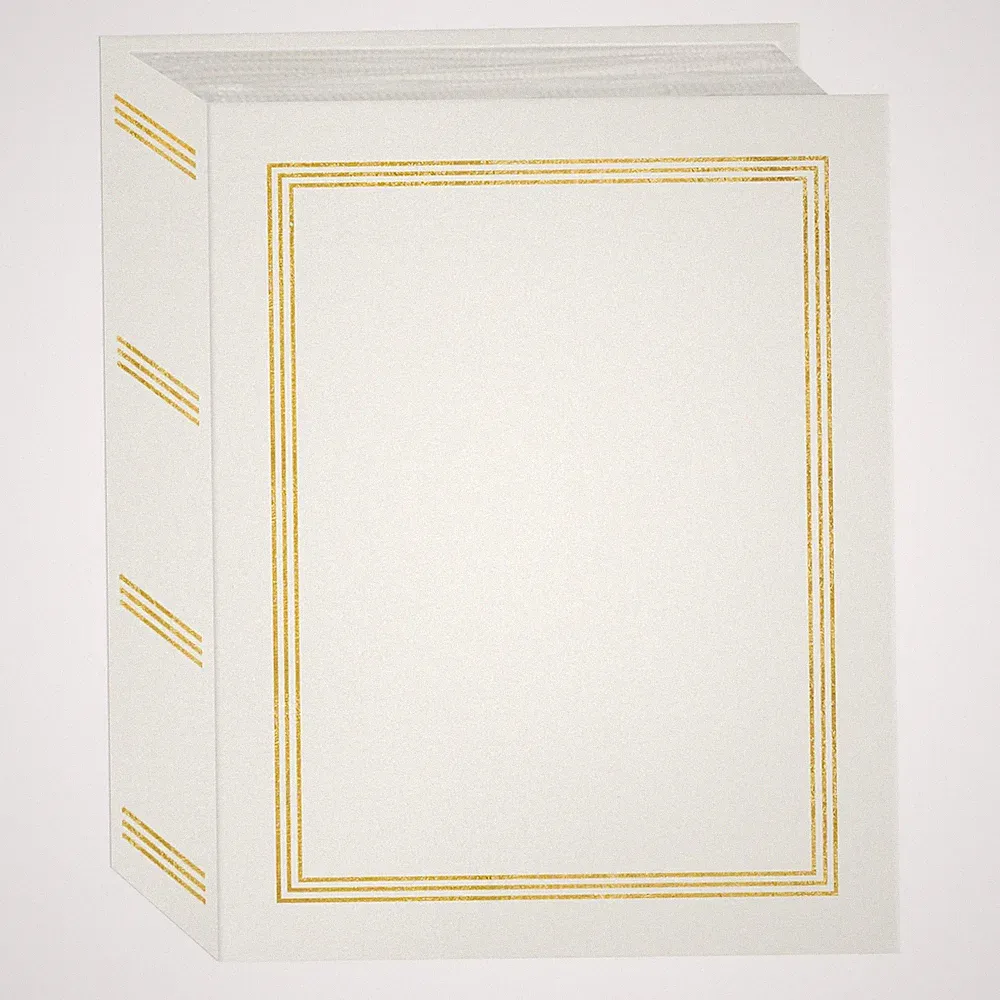 Pioneer Photo Albums A4-100 White Photo Album, 100 Pockets 4"x6"