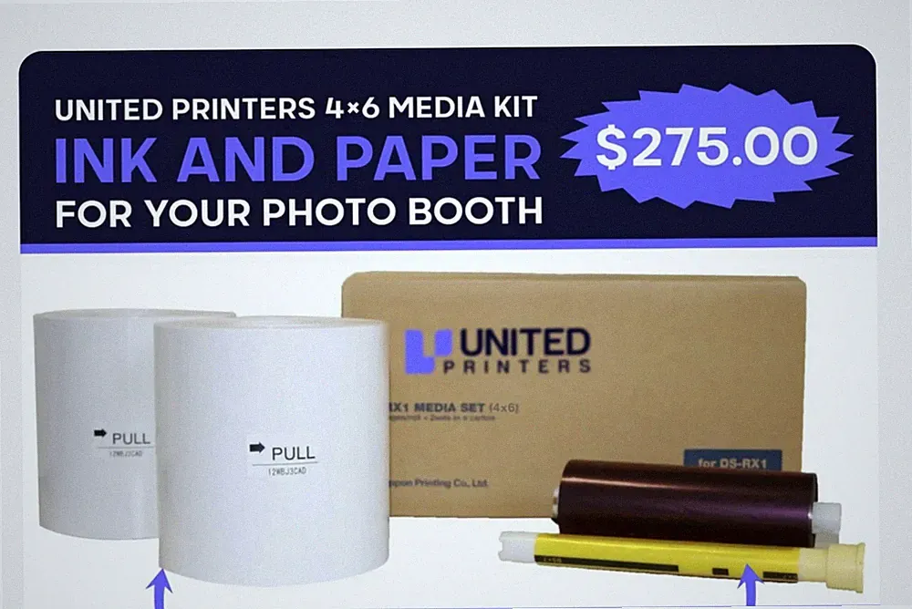 United Printer (4x6) Media Kit - Ink And Paper For Your Photo Booth.