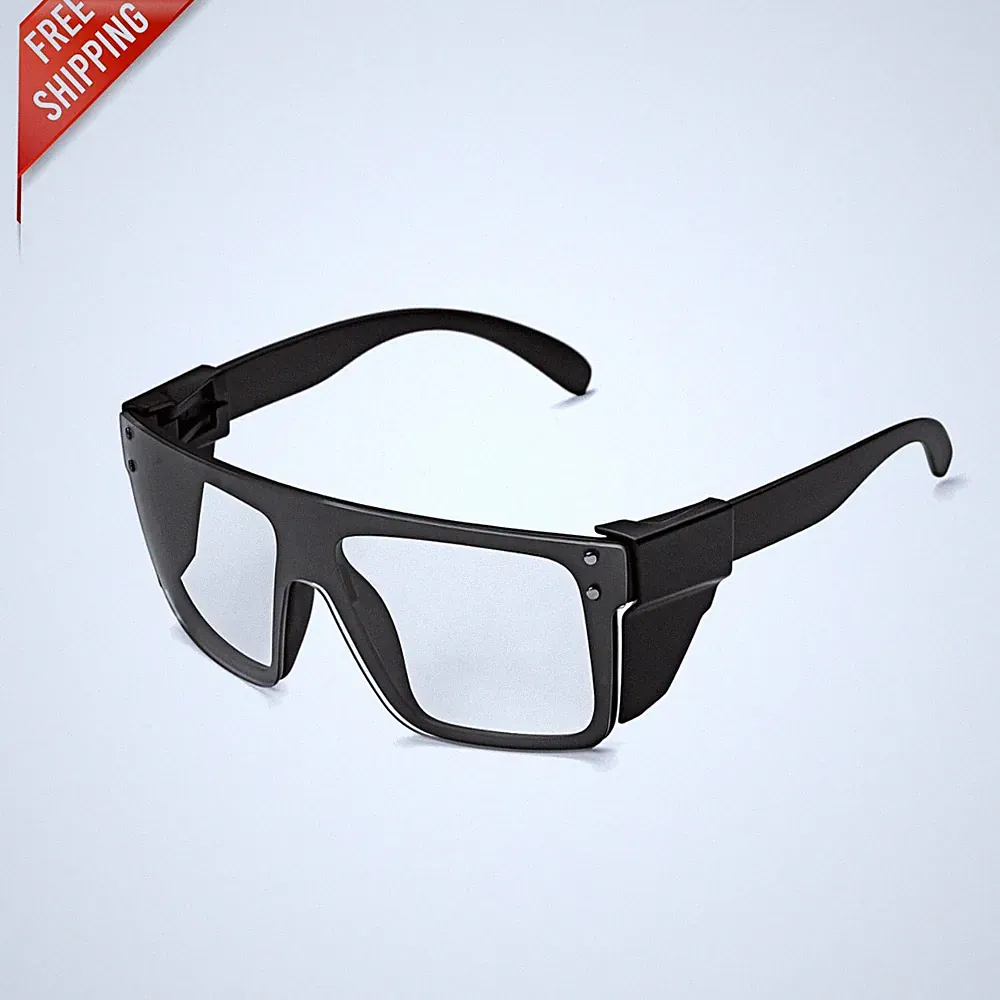 UV400 Photochromic Safety Glasses - Adjustable Light to Dark Grey ANSI Z87 Ap...
